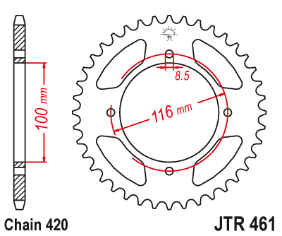 Звезда задняя JTR461-50 JTR461-50 , фото Звезда задняя JTR461-50 JTR461-50 , , ,