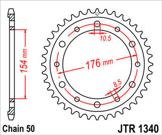 Звезда задняя JTR1340-43 JTR1340-43 , фото Звезда задняя JTR1340-43 JTR1340-43 , , ,