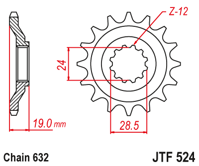 Звезда передняя JTF524-15 JTF524-15 , фото Звезда передняя JTF524-15 JTF524-15 , , ,