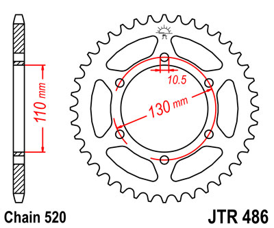 Звезда задняя JTR486-45 JTR486-45 , фото Звезда задняя JTR486-45 JTR486-45 , , ,