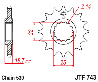 Звезда передняя JTF743-15RB JTF743.15RB , фото Звезда передняя JTF743-15RB JTF743.15RB , , ,