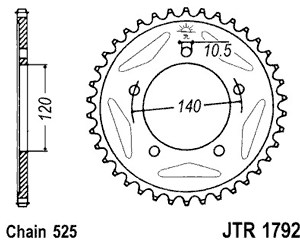 Звезда задняя JTR1792-48 JTR1792-48 , фото Звезда задняя JTR1792-48 JTR1792-48 , , ,
