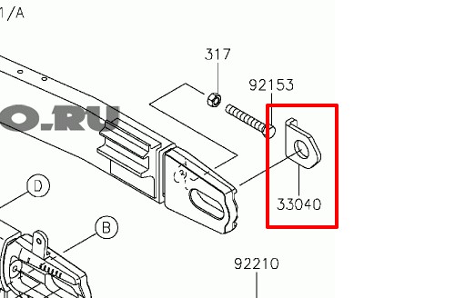 Втулка натяжителя цепи Kawasaki, 33040-0023 33040-0023 , фото Втулка натяжителя цепи Kawasaki, 33040-0023 33040-0023 , , ,