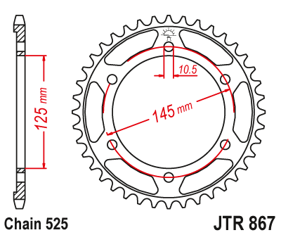 Звезда задняя JTR867-44 TDM850 JTR867-44 , фото Звезда задняя JTR867-44 TDM850 JTR867-44 , , ,