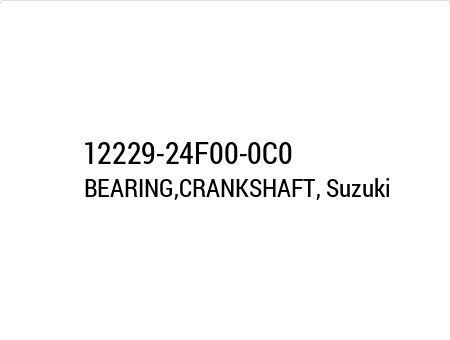 Вкладыш шатунный Suzuki (12229-24F00-0C0) 12229-24F00-0C0 , фото Вкладыш шатунный Suzuki (12229-24F00-0C0) 12229-24F00-0C0 , , ,