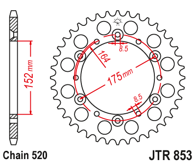 Звезда задняя JTR853-43 JTR853-43 , фото Звезда задняя JTR853-43 JTR853-43 , , ,