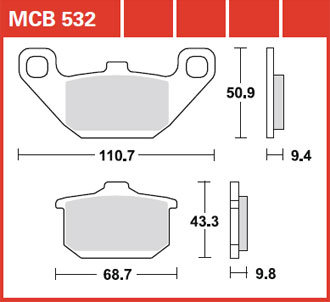 Колодки тормозные TRW MCB 532 (FDB339) FDB 339 , фото Колодки тормозные TRW MCB 532 (FDB339) FDB 339 , , ,