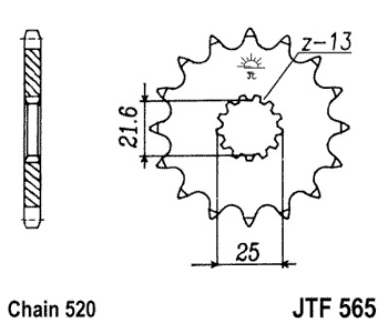 Звезда передняя JTF565-13 JTF565-13 , фото Звезда передняя JTF565-13 JTF565-13 , , ,