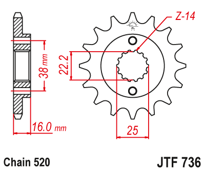 Звезда передняя JTF736-15 JTF736-15 , фото Звезда передняя JTF736-15 JTF736-15 , , ,