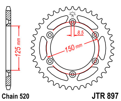 Звезда задняя JTR897-40SC JTR897-40SC , фото Звезда задняя JTR897-40SC JTR897-40SC , , ,