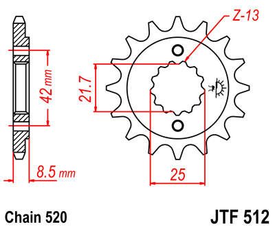 Звезда передняя JTF512-13 JTF512-13 , фото Звезда передняя JTF512-13 JTF512-13 , , ,