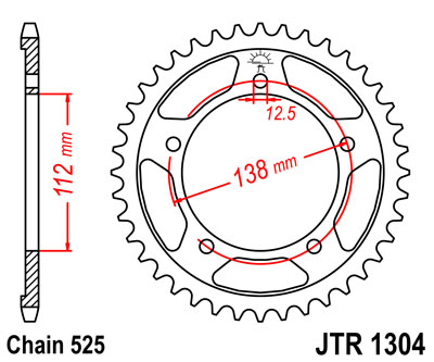 Звезда задняя SUNSTAR 1-4483-42 (JTR1304-42) JTR1304-42 , фото Звезда задняя SUNSTAR 1-4483-42 (JTR1304-42) JTR1304-42 , , ,