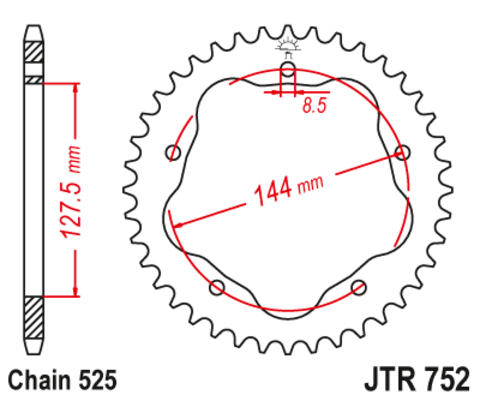 Звезда задняя JTR752-41 JTR752-41 , фото Звезда задняя JTR752-41 JTR752-41 , , ,
