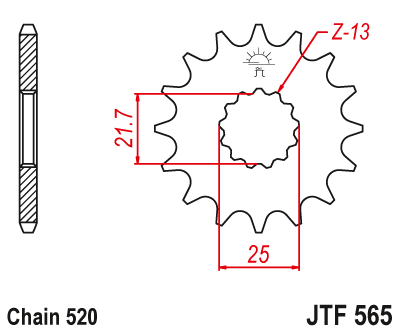 Звезда передняя AFAM 27500-13 (JTF565-13) JTF565-13 , фото Звезда передняя AFAM 27500-13 (JTF565-13) JTF565-13 , , ,