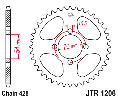 Звезда задняя JTR1206-42 JTR1206-42 , фото Звезда задняя JTR1206-42 JTR1206-42 , , ,