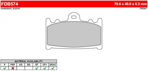фото Колодки тормозные Ferodo FDB574 ST FDB 574 ST BREMBO	07KA13 <br>
BREMBO	07KA1306 <br>
BREMBO	07KA13RC <br>
BREMBO	07KA13SA <br>
BREMBO	07KA13SC <br>
CL BRAKES	2251 <br>
EBC	FA158 <br>
GALFER	FD107 <br>
GALFER	FD 107 <br>
LUCAS	MCB62 <br>
LUCAS/TRW	MCB602 <br>
NEWFREN	FD0143 <br>
NEWFREN	.FD.0143 <br>
SBS	631 <br>
VESRAH	VD 344 <br>
FERODO	FDB574,  , OEM Kawasaki	43082 0014 <br>
OEM Kawasaki	43082 0016 <br>
OEM Kawasaki	43082 0019 <br>
OEM Kawasaki	43082 0025 <br>
OEM Kawasaki	43082 0030 <br>
OEM Kawasaki	43082 1142 <br>
OEM Kawasaki	43082 1162 <br>
OEM Kawasaki	43082 1169 <br>
OEM Suzuki	59100 5880 <br>
OEM Suzuki	59100 35830 <br>
OEM Suzuki	59100 35850 <br>
OEM Suzuki	59100 35880 <br>
OEM Suzuki	59101 35810 <br>
OEM Suzuki	59130 32C20 <br>
OEM Suzuki	59300 34830, 