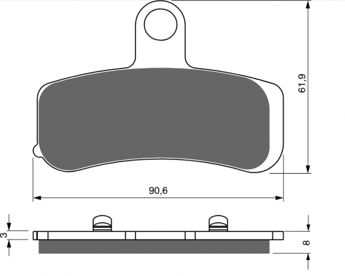 фото Колодки тормозные GOLDfren 275 S33 (FDB2250) FDB 2250 ST (275 S33) FA457HH,  , 44082-08, 46363-11, 