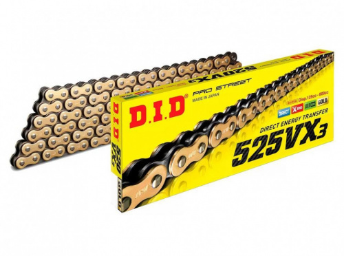 фото Цепь 525 DID VX3 X-Ring Gold & Black (118) DID525VX3G&B-118 ,  , , 