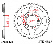 фото Звезда задняя JTR1842-50  JTR1842-50