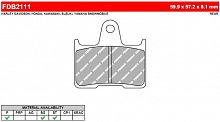 фото Колодки тормозные EBC FA254HH DOUBLE H Sintered (FDB 2111)  FDB 2111 FA 254 HH