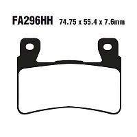 фото Колодки тормозные EBC FA296HH DOUBLE H Sintered (FDB2114 ST)  FDB 2114 ST  (FA296HH)