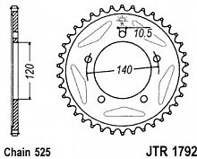 фото Звезда задняя JTR1792-45  JTR1792-45