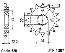 фото Звезда передняя JTF1307-15  JTF1307-15