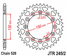 фото Звезда задняя JTR245/2-44  JTR245/2-44