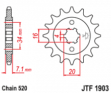 фото Звезда передняя JTF1903-14  JTF1903-14