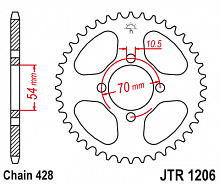 фото Звезда задняя JTR1206-42  JTR1206-42