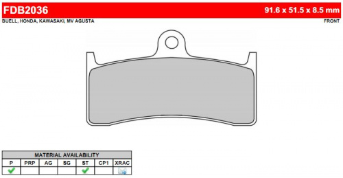 фото Колодки тормозные Ferodo FDB2036 ST FDB 2036 ST BREMBO	07KA20
BREMBO	07KA2009
BREMBO	07KA20RC
BREMBO	07KA20SA
BREMBO	07KA20SC
BREMBO	07.KA20.09
BREMBO	07.KA20.RC
BREMBO	07.KA20.SA
BREMBO	07.KA20.SC
CARBONE L.	2404
CL BRAKES	2899
DUNLOPAD	DP 324
EBC	FA249
EBC	FA 249
GALFER	FD193
GALFER	FD246
GALFER	FD393
GALFER	FD 246
GOODRIDGE	G230ST
LUCAS/TRW	MCB660
NEWFREN	FD0246
NISSIN	2P-243
PREMIER	P230
SBS	676
SBS	729
VESRAH	VD 437
VESRAH	VD-437,  , OEM Kawasaki	43082-1181
OEM MV Agusta	8000 94024, 