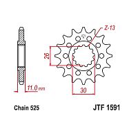 фото Звезда передняя JTF1591-16  JTF1591-16