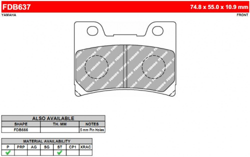 фото Колодки тормозные Ferodo FDB637 P FDB 637 P BREMBO	07YA26
BREMBO	07YA2609
BREMBO	07YA26SA
BREMBO	07YA26SC
BREMBO	07.YA26.09
BREMBO	07.YA26.SA
BREMBO	07.YA26.SC
CL BRAKES	2309
EBC	FA182
GALFER	FD143
GALFER	FD 143
LUCAS/TRW	MCB642
NEWFREN	FD0176
SBS	665
VESRAH	VD 257,  , OEM Yamaha	3GM-W0045-60, 