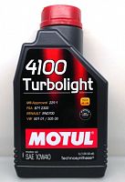фото Масло Motul 4100 10w40 Turbolight SAE 1L  108644