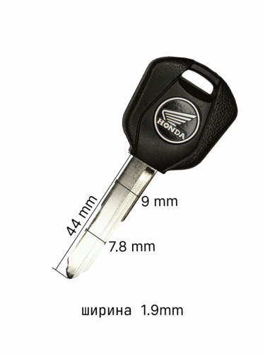 фото Болванка ключа Honda, цвет черный, левый, длинна 44мм (05) key-honda-blk-l-44 ,  , , 