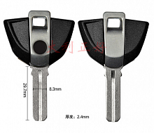 фото Болванка ключа BMW, цвет черный, длинна 29,7мм, (01)  key-bmw-blk-c-29.7
