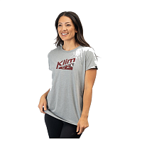 фото Футболка Klim Mountain Peak Tri-blend Heathered Gray - Cabernet, SM  3565-000-120-684