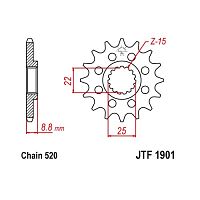 фото Звезда передняя JTF1901-11  JTF1901-11