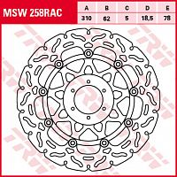 фото Тормозной диск передний TRW MSW258RAC 310MM CBR1100XX (10043644)  MSW258RAC