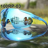 фото Очки спортивные 100% S4 голубые, голубая линза (Replica)  s4-blue-b