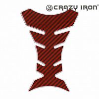 фото Наклейка на бак CRAZY IRON, FISH, красная текстура карбона  cipr1043