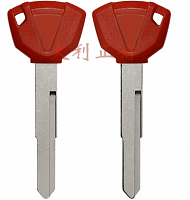 фото Болванка ключа KAWASAKI, Левый, цвет красный (44,4мм) (06)  key-kawasaki-red-l-44.4