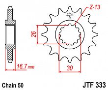 фото Звезда передняя JTF333-14  JTF333-14