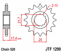 фото Звезда передняя JTF1299-14  JTF1299-14