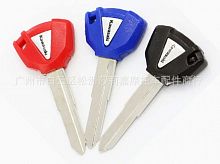 фото Болванка ключа KAWASAKI, Правый, цвет черный. длинна 44,4мм. (05)  key-kawasaki-blk-r-44.4
