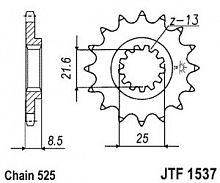 фото Звезда передняя JTF1537-14  JTF1537-14