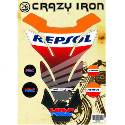 фото Наклейка на бак CRAZY IRON, HONDA REPSOL cipr9014 ,  , , 