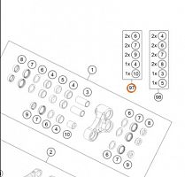 фото Ремкомплект прогрессии KTM SX125-250 2021-/, SX-F250-450 2021-/, HQV FC250-450 2021-/   A46004080010