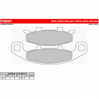 фото Тормозные колодки дисковые FERODO MOTO FD0108BT (FDB481P)  FDB 481 P FD0108BT