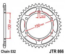 фото Звезда задняя JTR865-39  JTR865.39